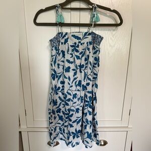 Girls Blue and White Floral Hatley Dress